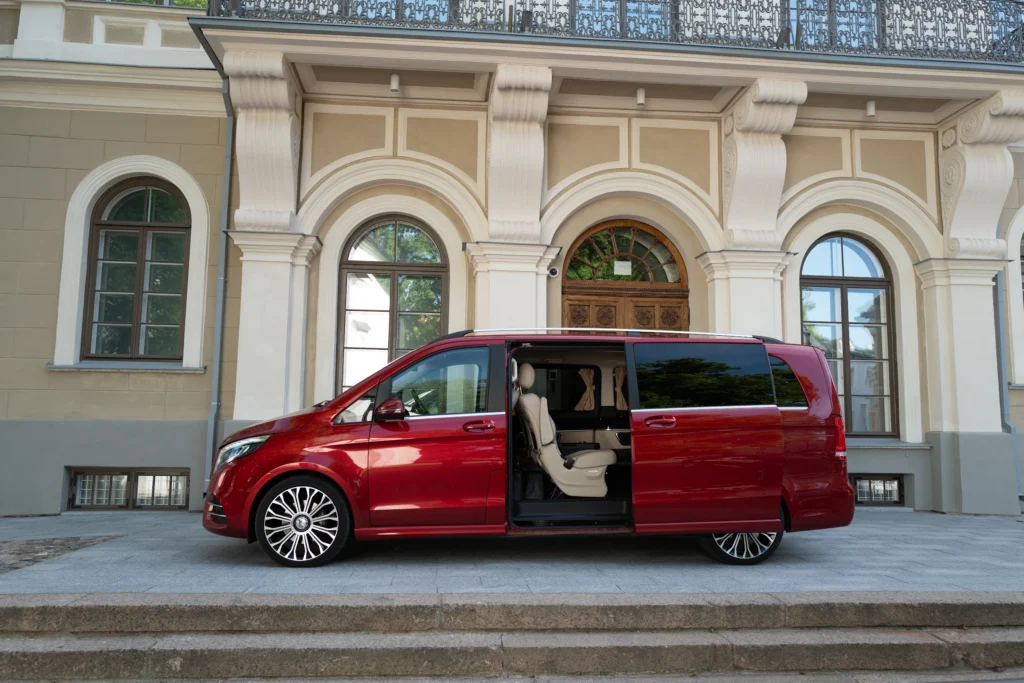 Premium vehicle waiting for passengers at Tallinn Airport